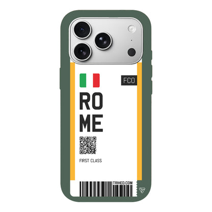 Rome Bileti Lansman Model İçi Kadife Silikon Telefon Kılıfı