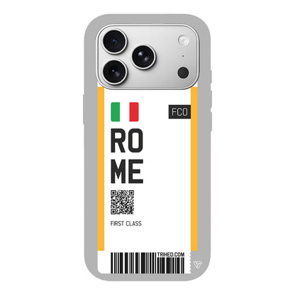 Rome Bileti Lansman Model İçi Kadife Silikon Telefon Kılıfı