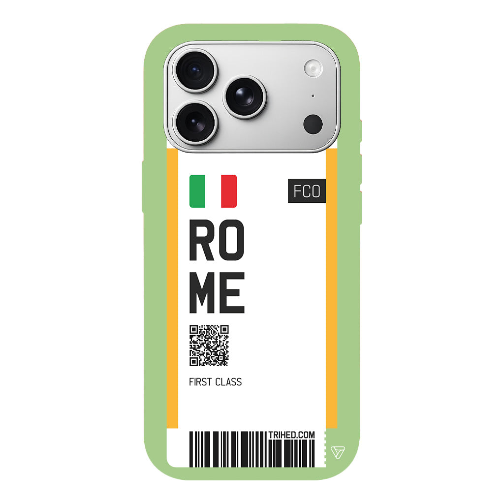 Rome Bileti Lansman Model İçi Kadife Silikon Telefon Kılıfı