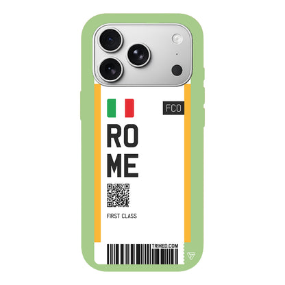 Rome Bileti Lansman Model İçi Kadife Silikon Telefon Kılıfı