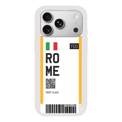 Rome Bileti Lansman Model İçi Kadife Silikon Telefon Kılıfı