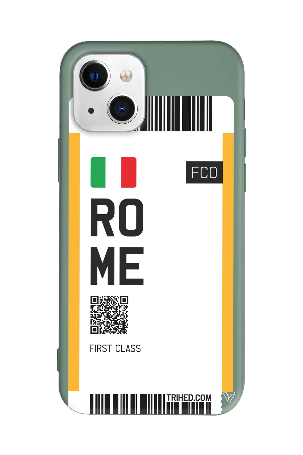 Rome Bileti Lansman Model İçi Kadife Silikon Telefon Kılıfı