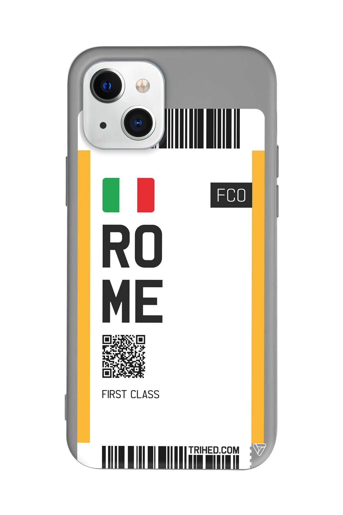 Rome Bileti Lansman Model İçi Kadife Silikon Telefon Kılıfı