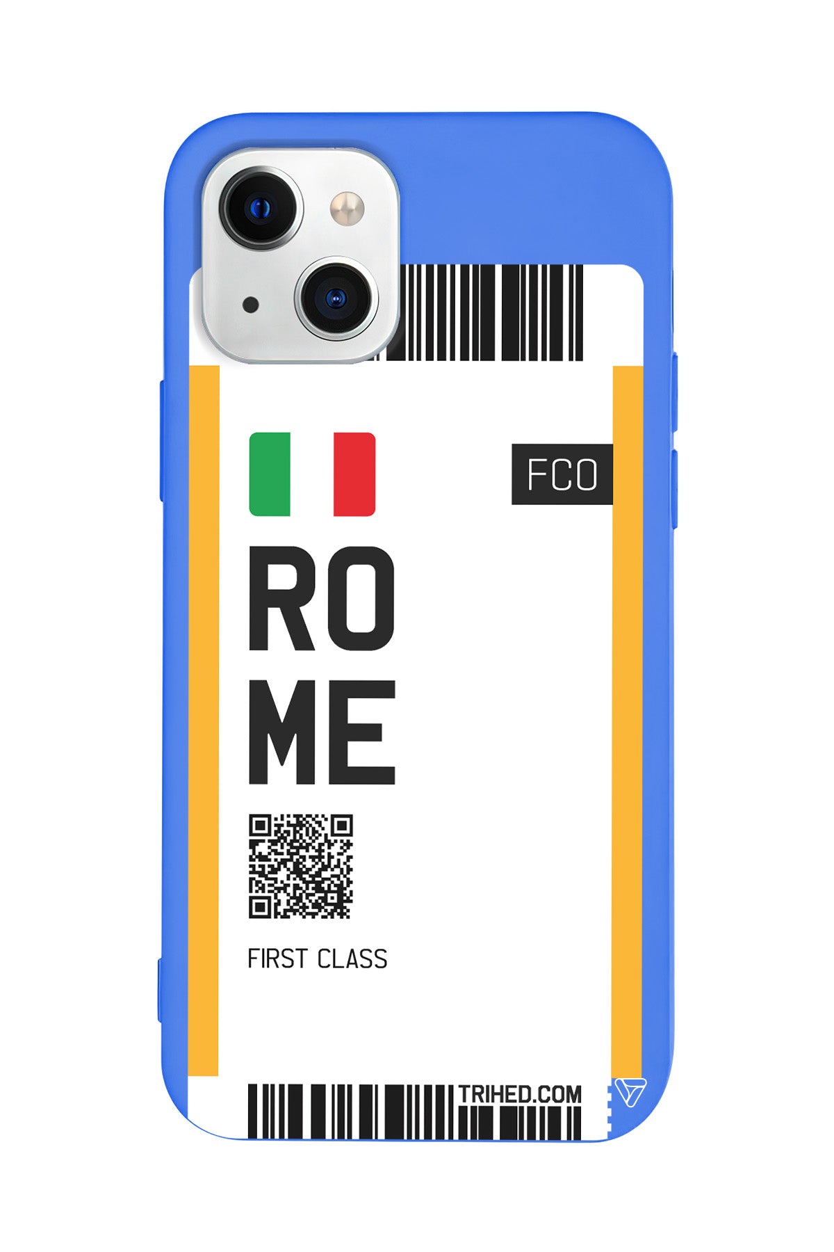 Rome Bileti Lansman Model İçi Kadife Silikon Telefon Kılıfı – Plus Serisine Özel