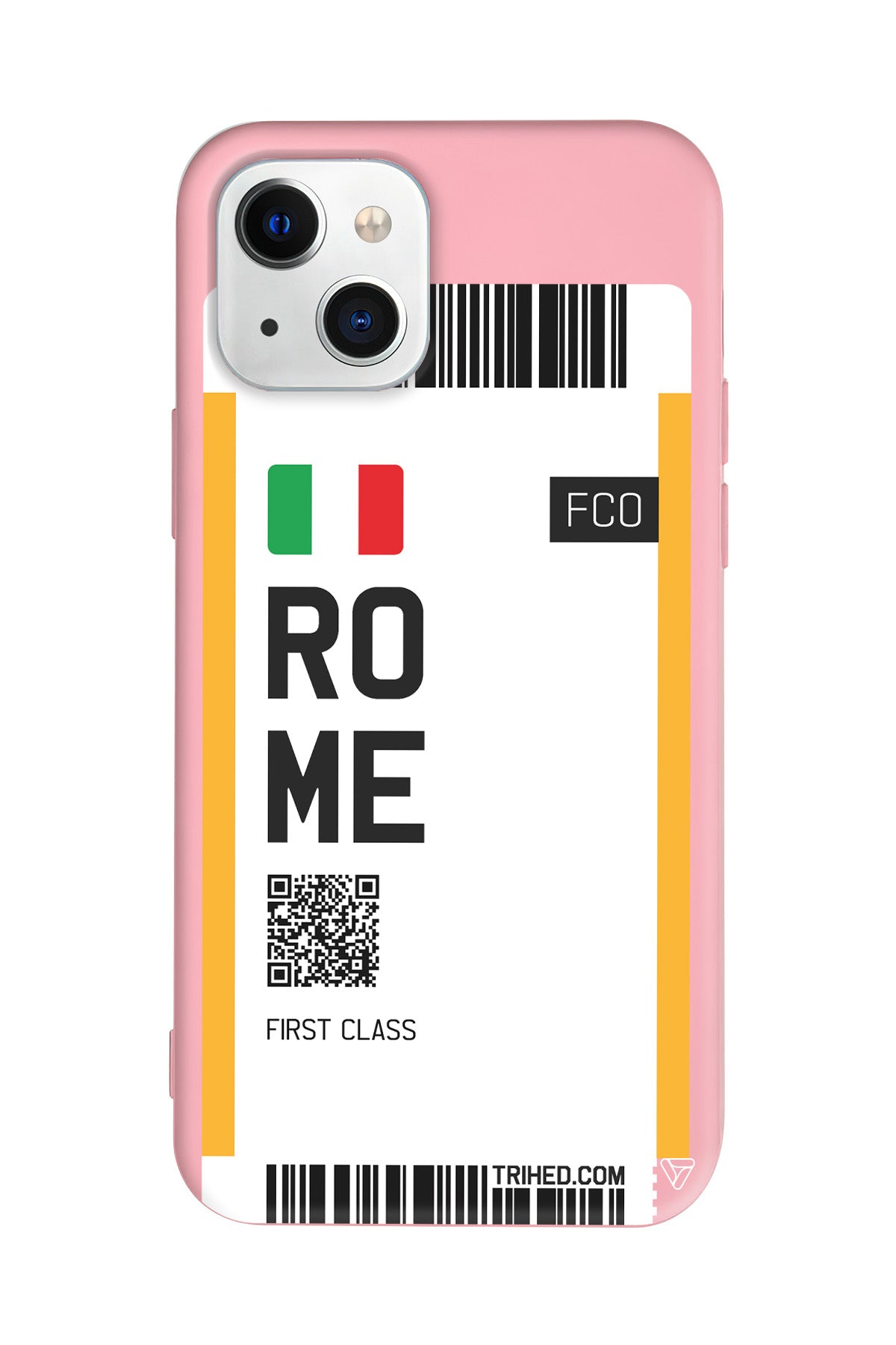 Rome Bileti Lansman Model İçi Kadife Silikon Telefon Kılıfı