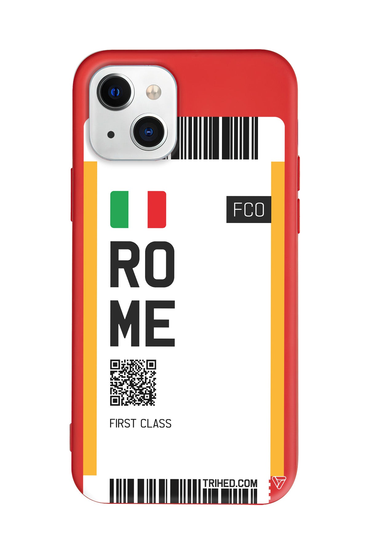 Rome Bileti Lansman Model İçi Kadife Silikon Telefon Kılıfı – Plus Serisine Özel