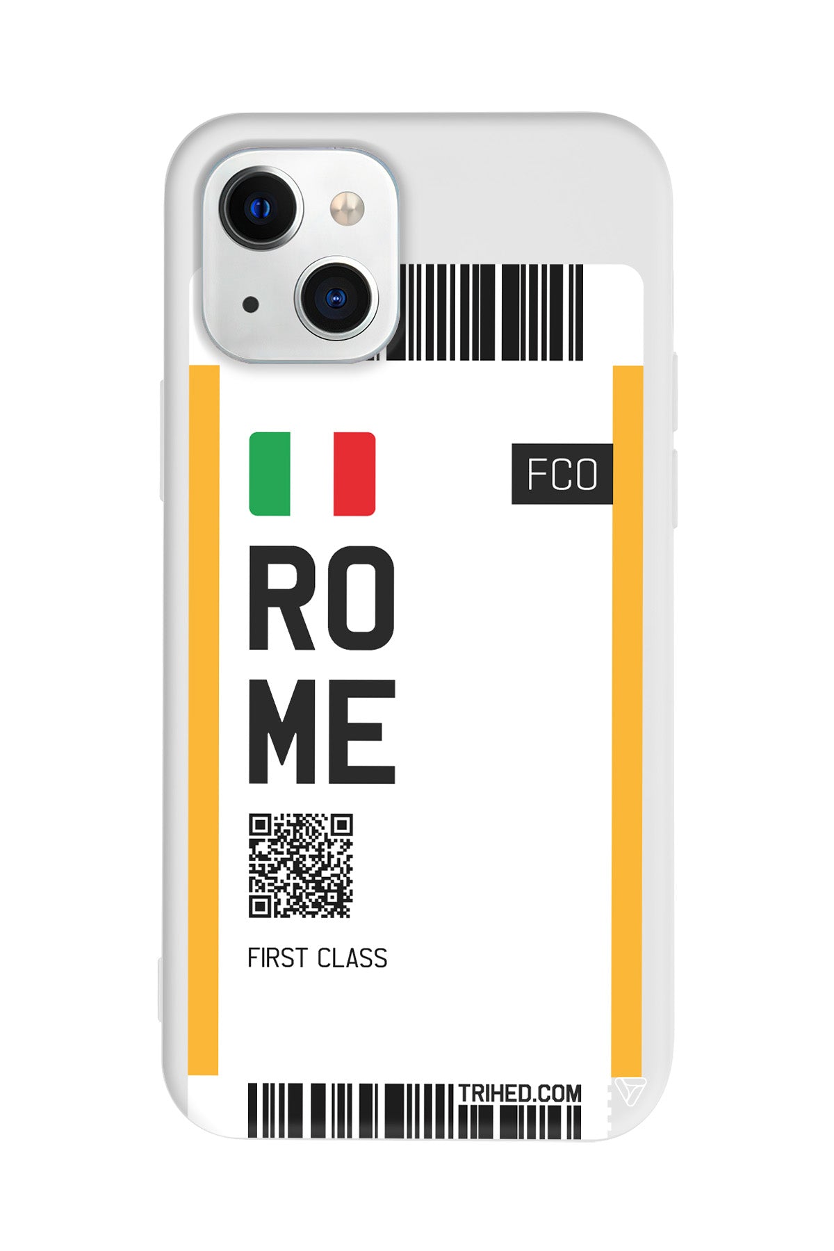 Rome Bileti Lansman Model İçi Kadife Silikon Telefon Kılıfı – Plus Serisine Özel