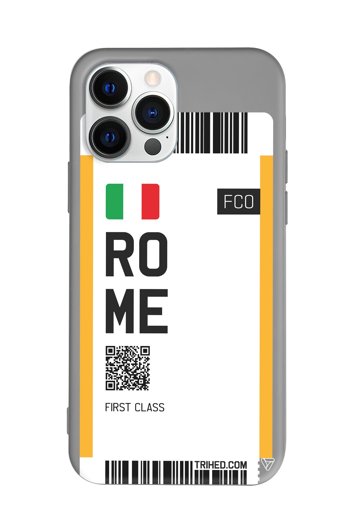 Rome Bileti Lansman Model İçi Kadife Silikon Telefon Kılıfı