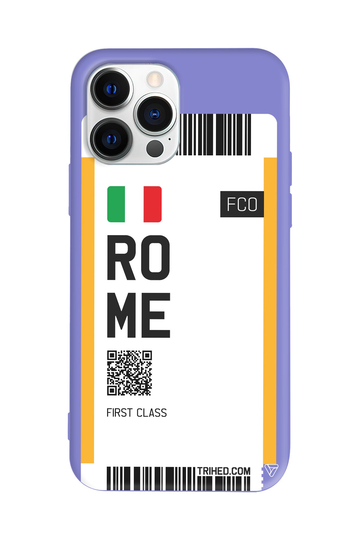 Rome Bileti Lansman Model İçi Kadife Silikon Telefon Kılıfı