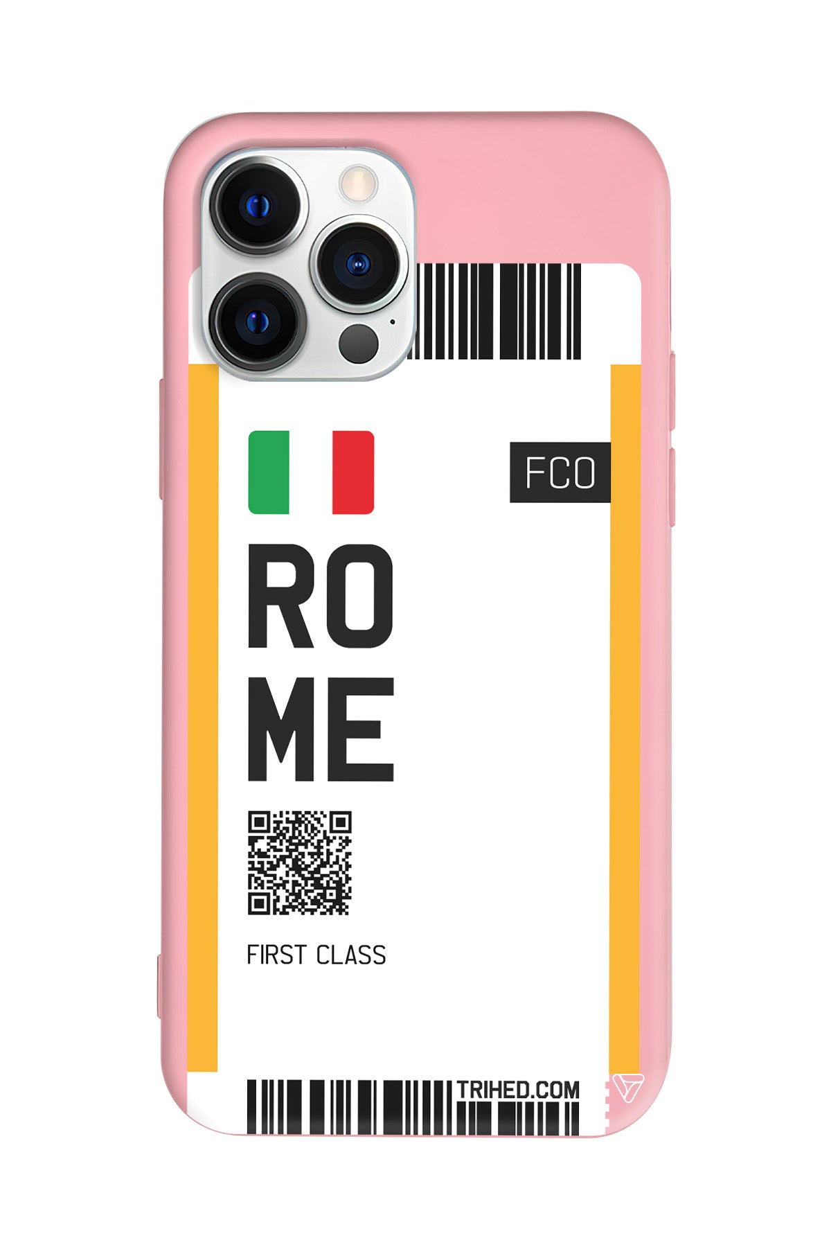 Rome Bileti Lansman Model İçi Kadife Silikon Telefon Kılıfı