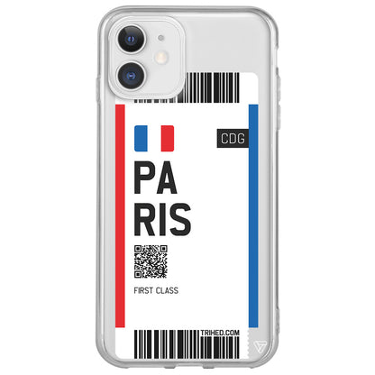 Paris Bileti Lansman Model İçi Kadife Silikon Telefon Kılıfı