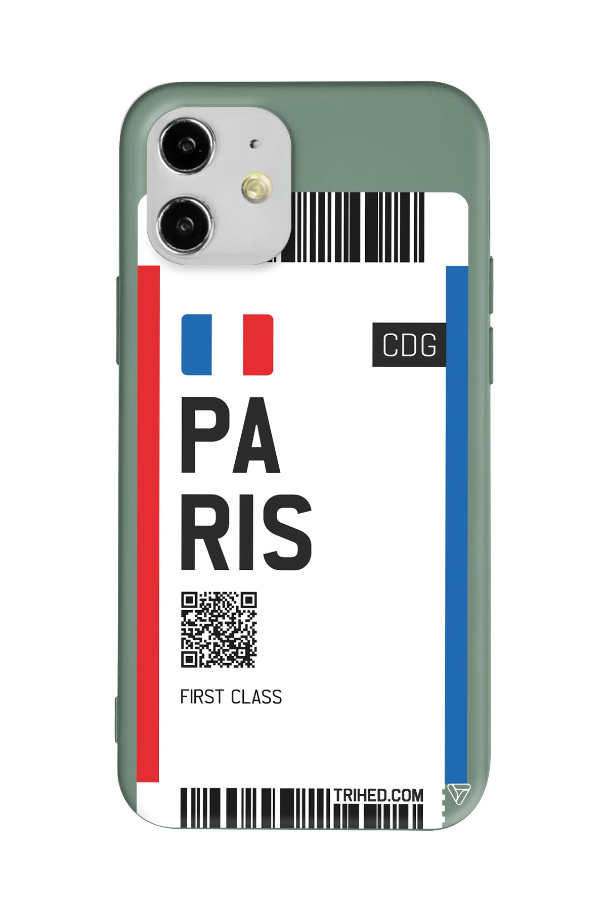 Paris Bileti Lansman Model İçi Kadife Silikon Telefon Kılıfı