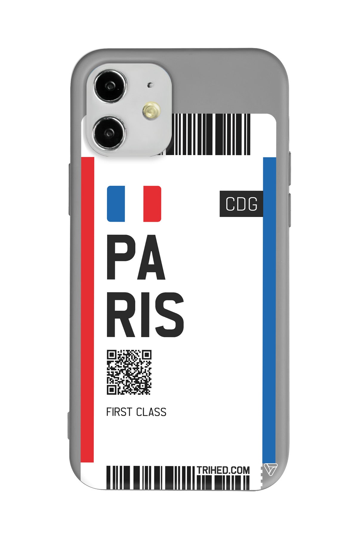 Paris Bileti Lansman Model İçi Kadife Silikon Telefon Kılıfı