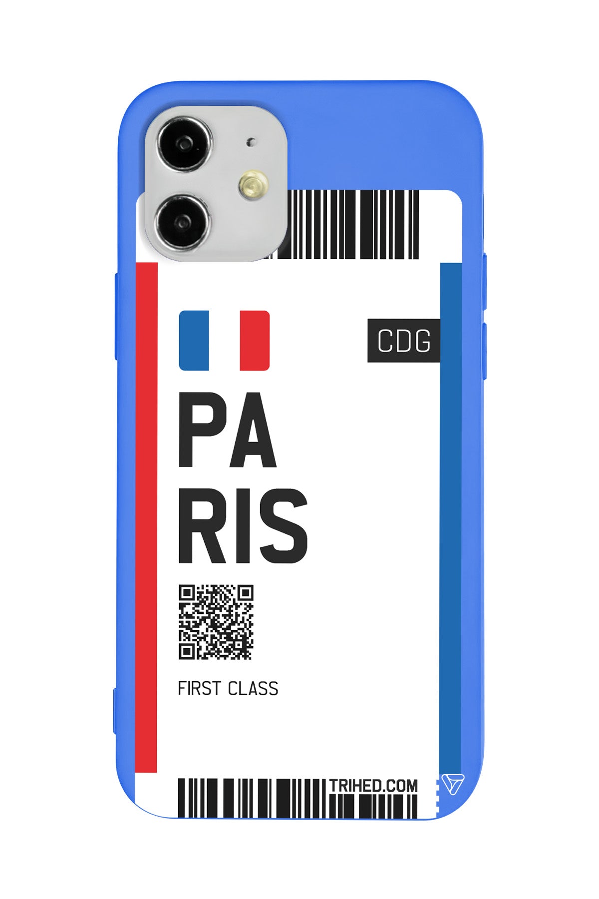 Paris Bileti Lansman Model İçi Kadife Silikon Telefon Kılıfı