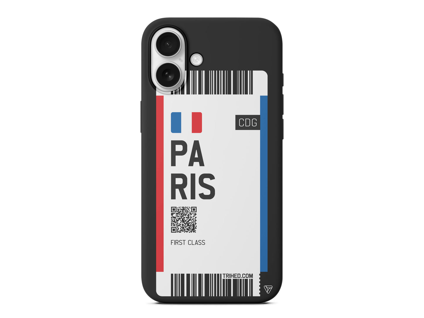 Paris Bileti Lansman Model İçi Kadife Silikon Telefon Kılıfı