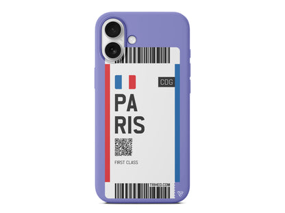 Paris Bileti Lansman Model İçi Kadife Silikon Telefon Kılıfı