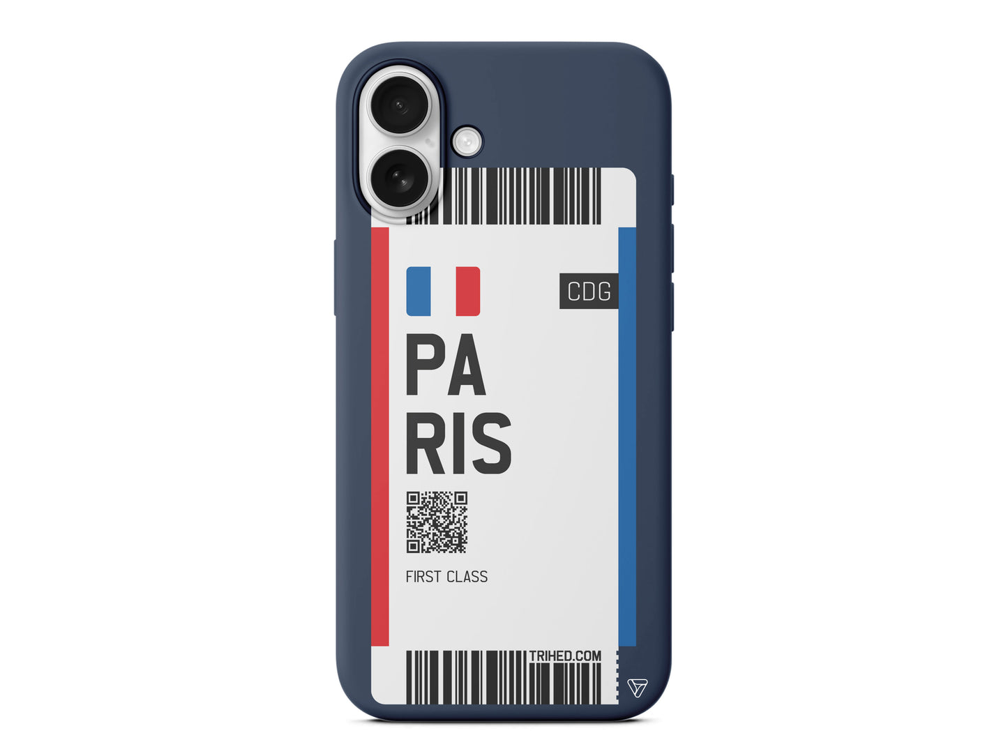 Paris Bileti Lansman Model İçi Kadife Silikon Telefon Kılıfı