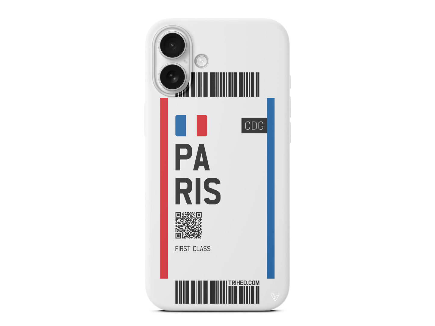 Paris Bileti Lansman Model İçi Kadife Silikon Telefon Kılıfı