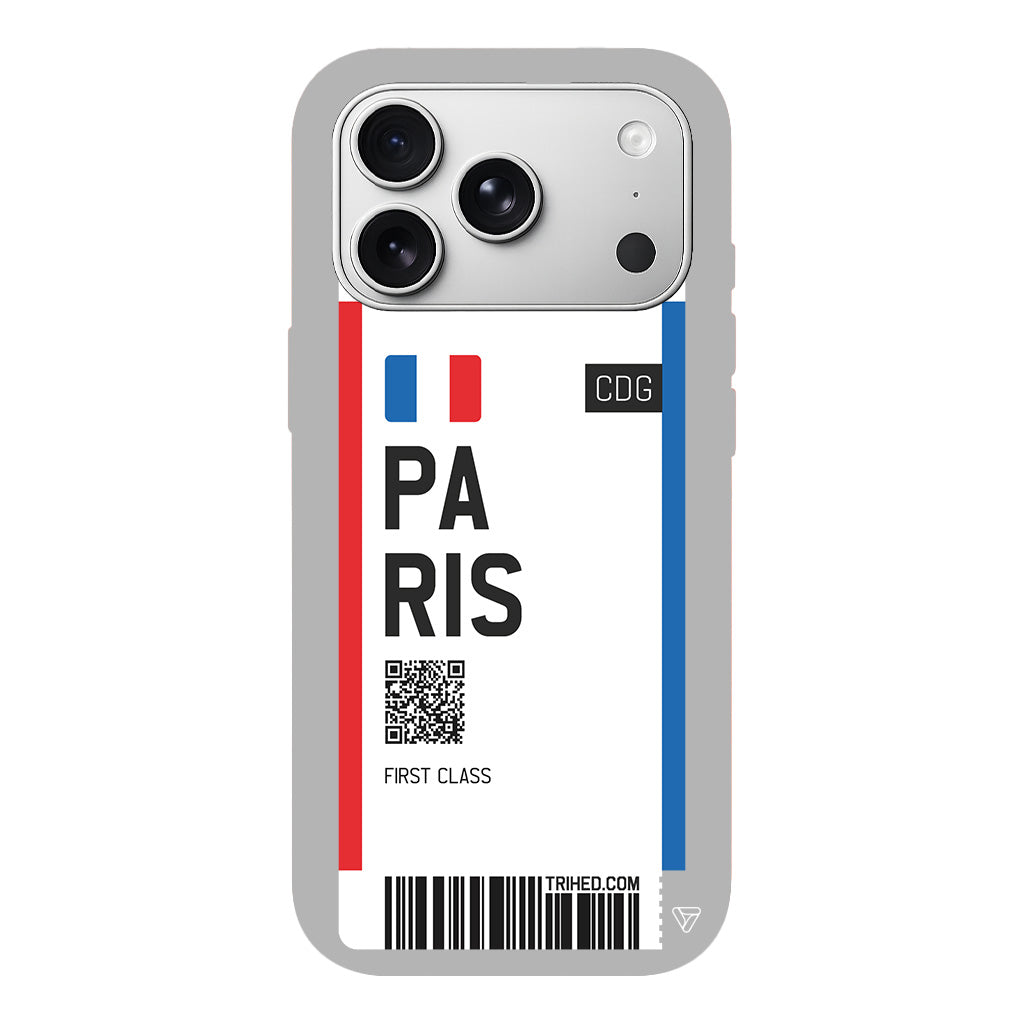 Paris Bileti Lansman Model İçi Kadife Silikon Telefon Kılıfı