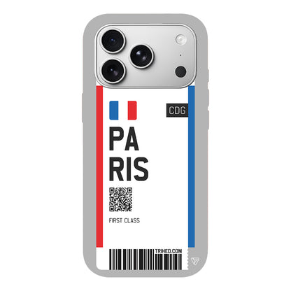 Paris Bileti Lansman Model İçi Kadife Silikon Telefon Kılıfı