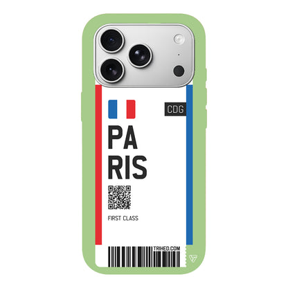 Paris Bileti Lansman Model İçi Kadife Silikon Telefon Kılıfı