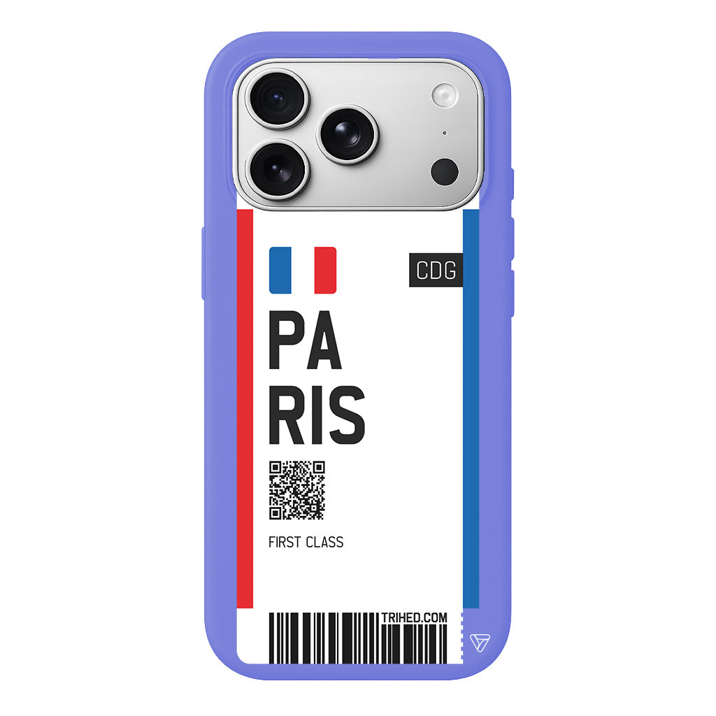 Paris Bileti Lansman Model İçi Kadife Silikon Telefon Kılıfı