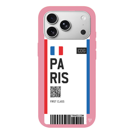 Paris Bileti Lansman Model İçi Kadife Silikon Telefon Kılıfı