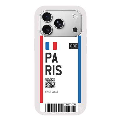 Paris Bileti Lansman Model İçi Kadife Silikon Telefon Kılıfı