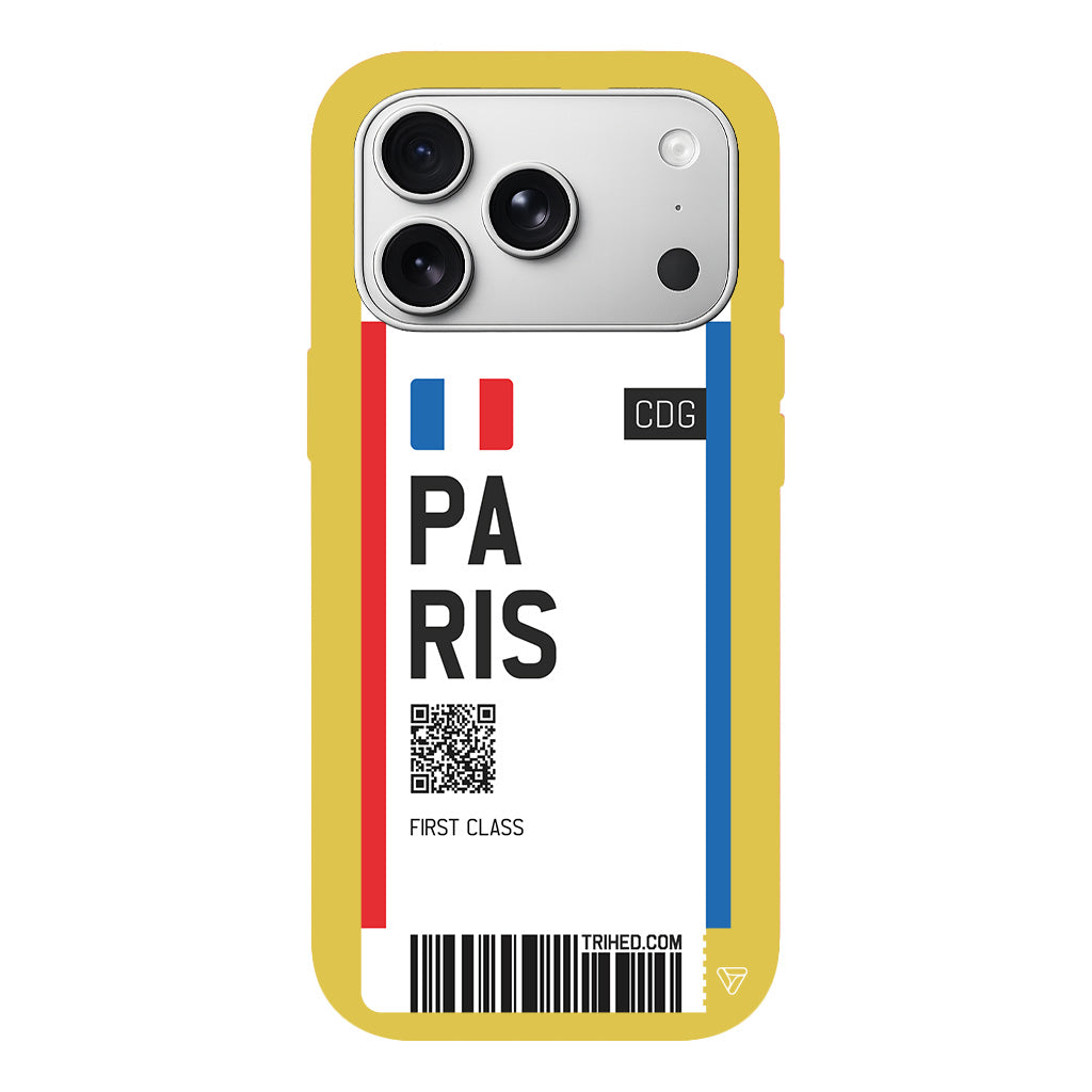 Paris Bileti Lansman Model İçi Kadife Silikon Telefon Kılıfı