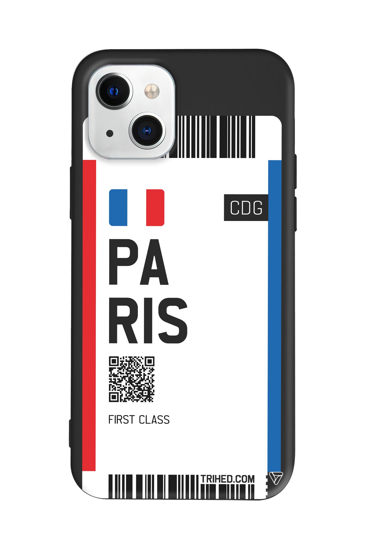 Paris Bileti Lansman Model İçi Kadife Silikon Telefon Kılıfı