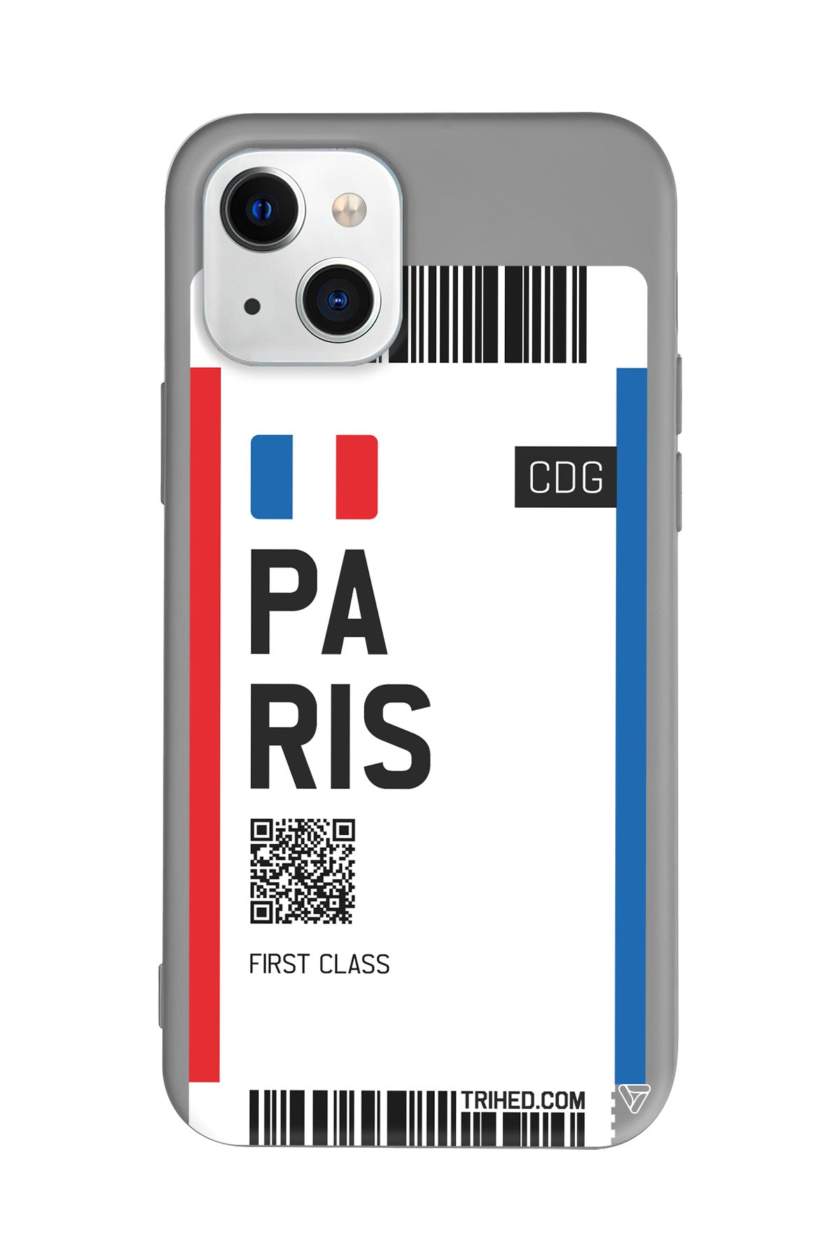 Paris Bileti Lansman Model İçi Kadife Silikon Telefon Kılıfı