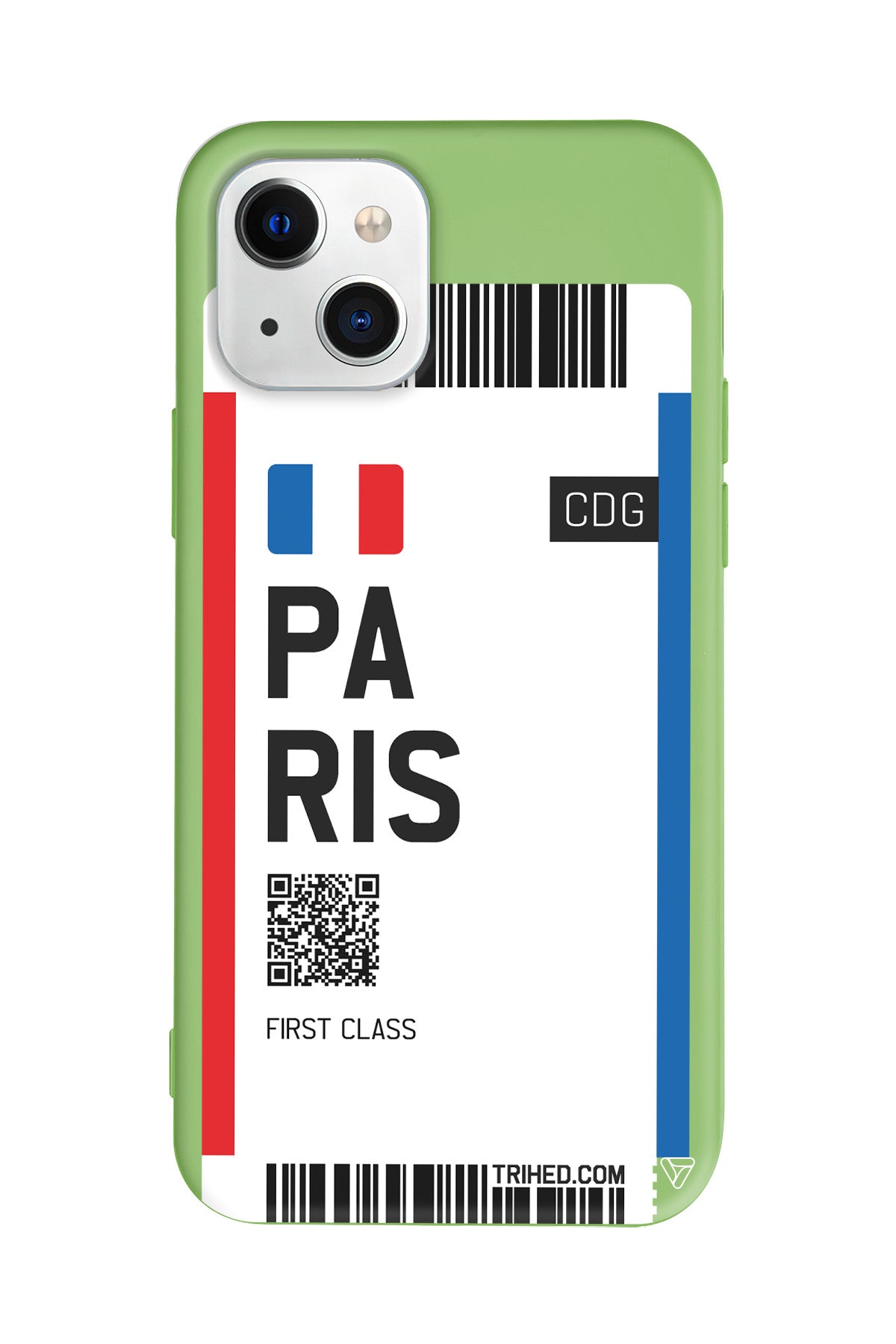 Paris Bileti Lansman Model İçi Kadife Silikon Telefon Kılıfı