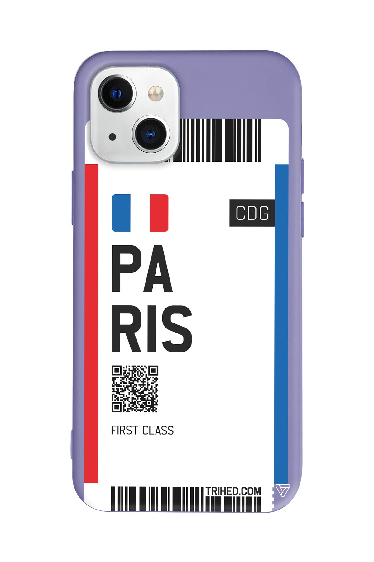 Paris Bileti Lansman Model İçi Kadife Silikon Telefon Kılıfı