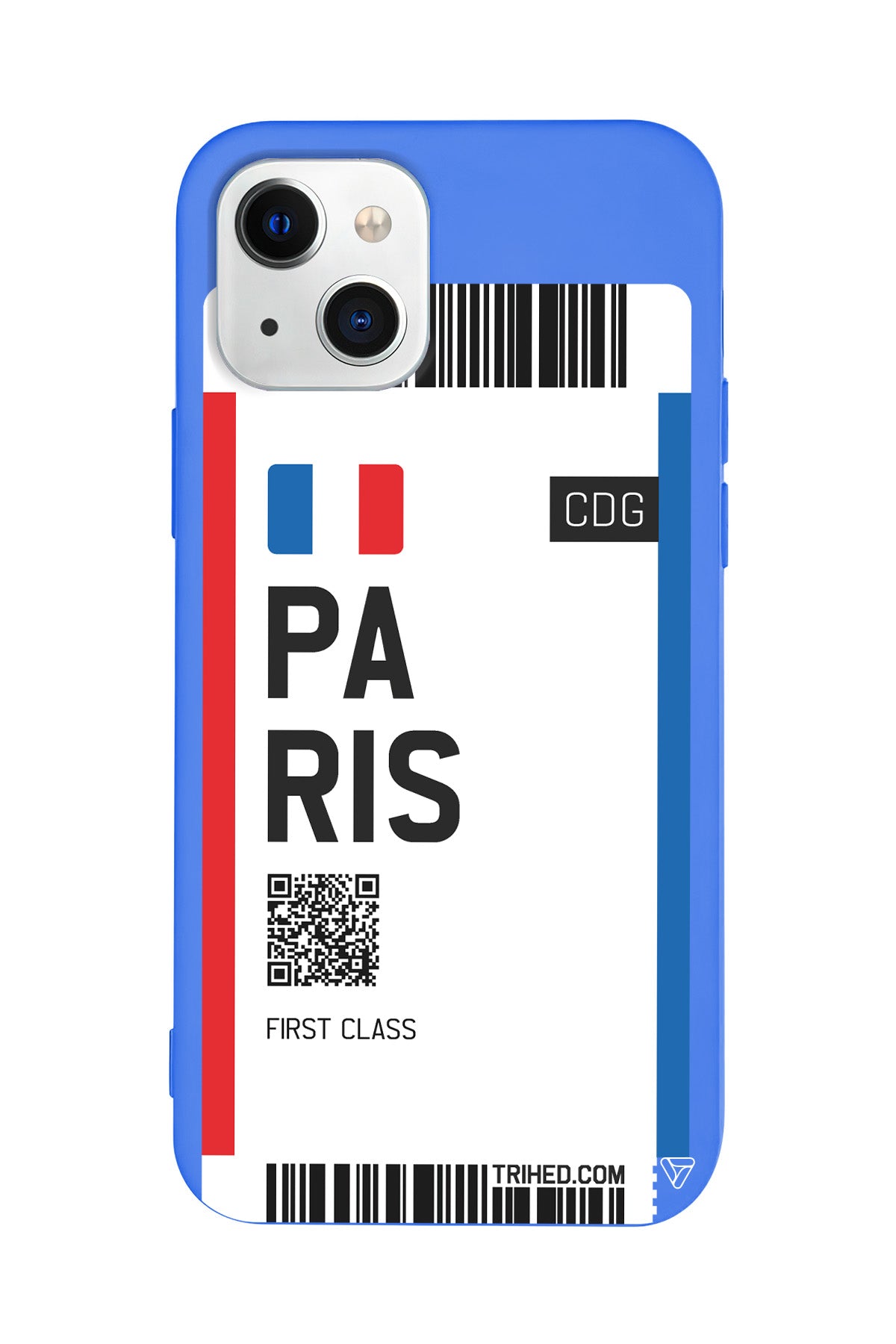 Paris Bileti Lansman Model İçi Kadife Silikon Telefon Kılıfı