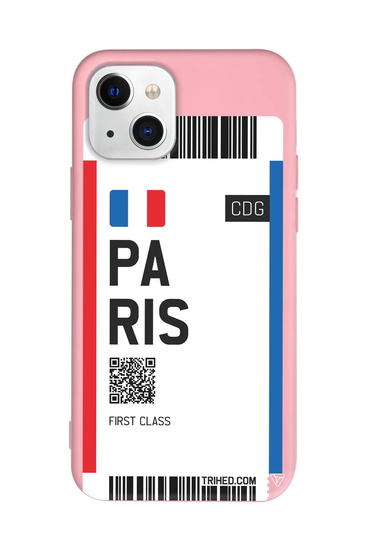 Paris Bileti Lansman Model İçi Kadife Silikon Telefon Kılıfı