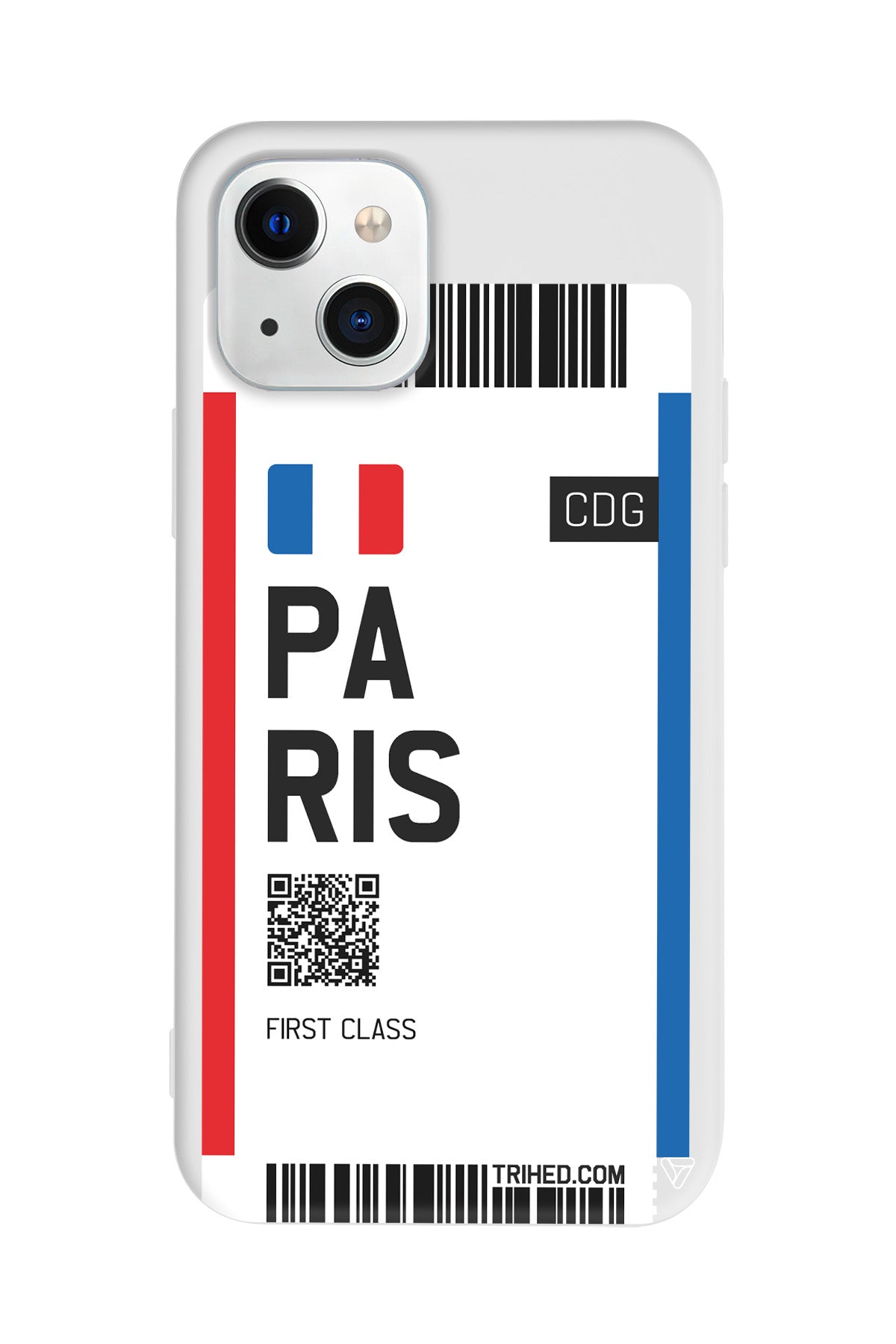 Paris Bileti Lansman Model İçi Kadife Silikon Telefon Kılıfı