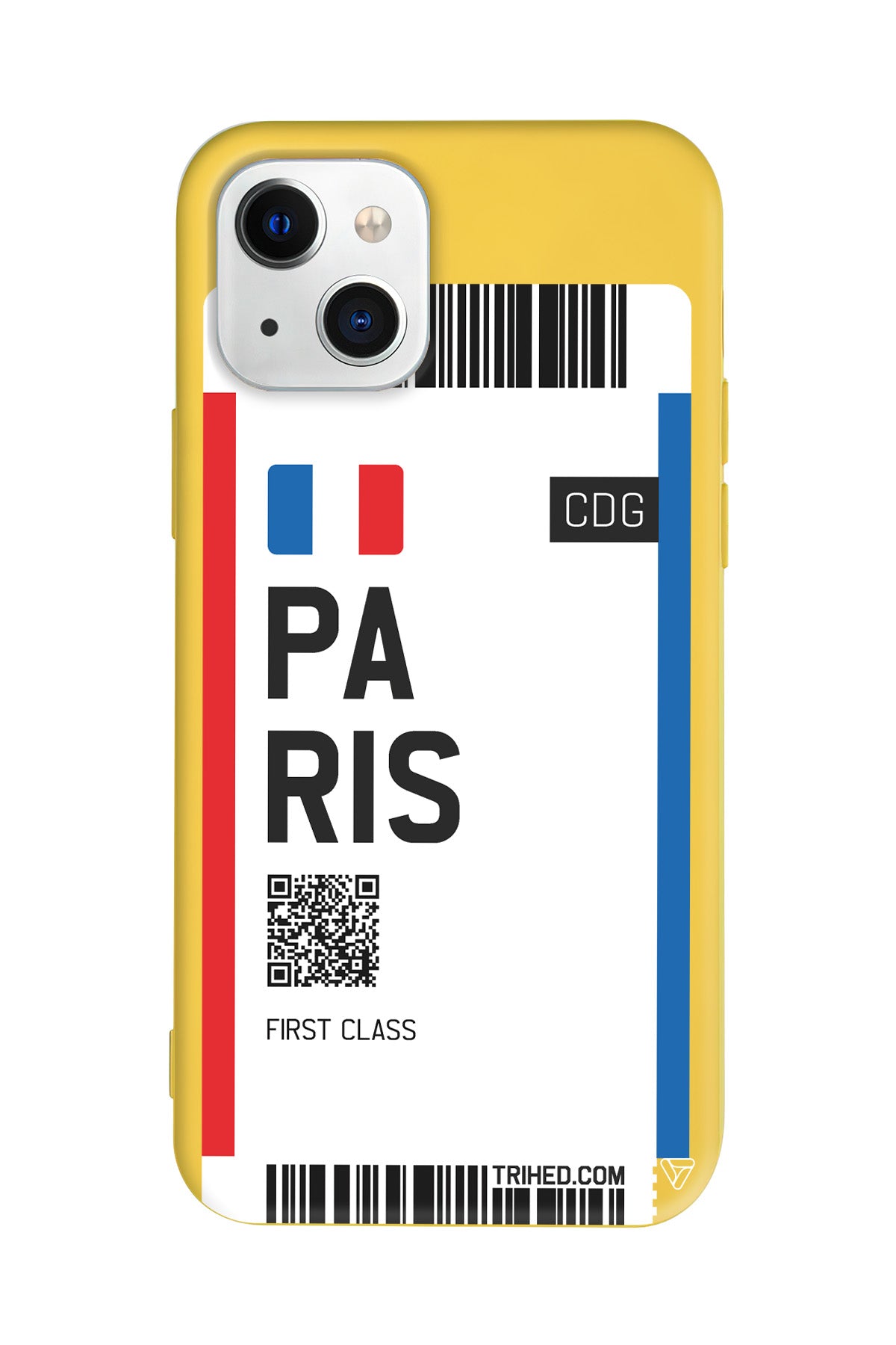 Paris Bileti Lansman Model İçi Kadife Silikon Telefon Kılıfı