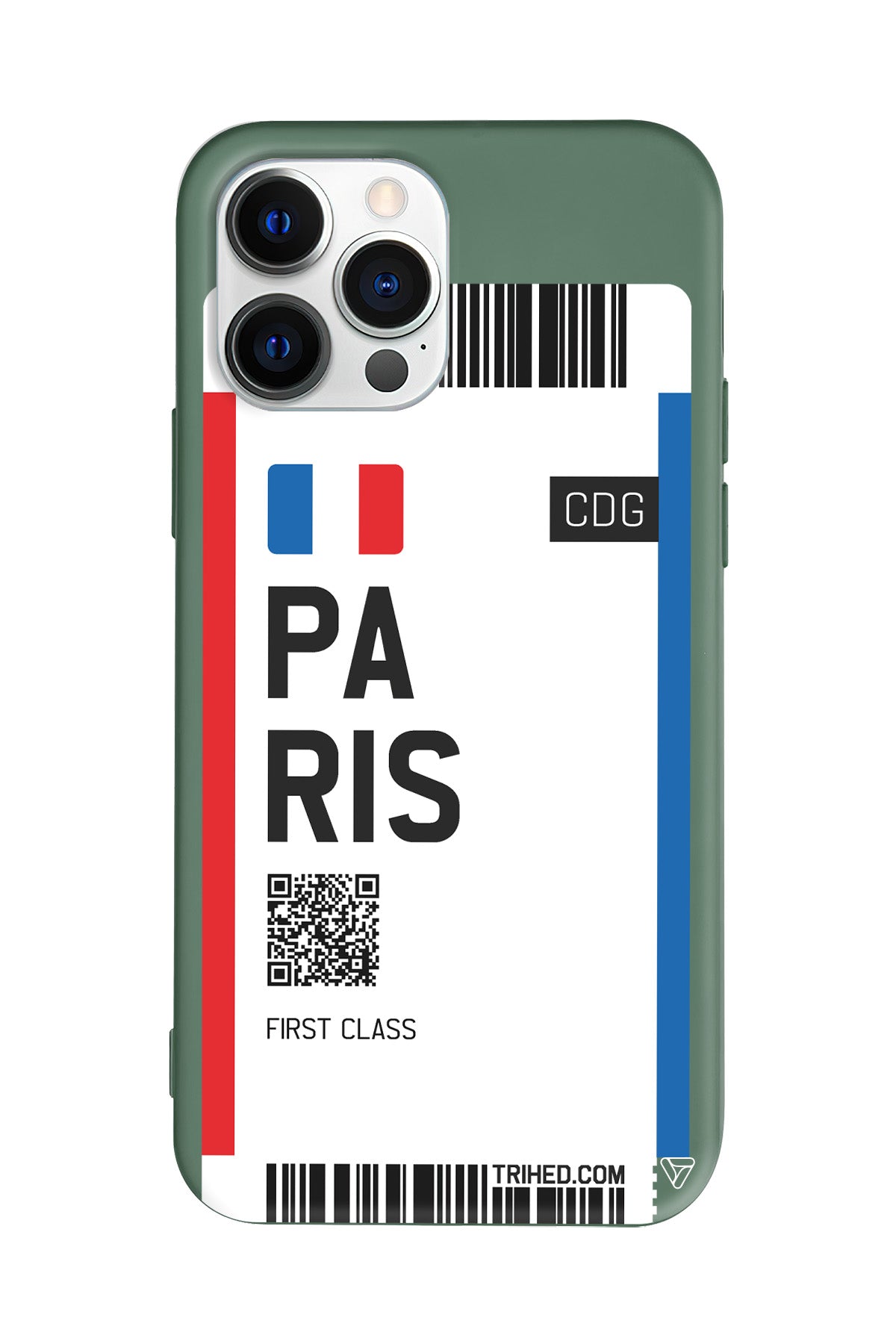 Paris Bileti Lansman Model İçi Kadife Silikon Telefon Kılıfı