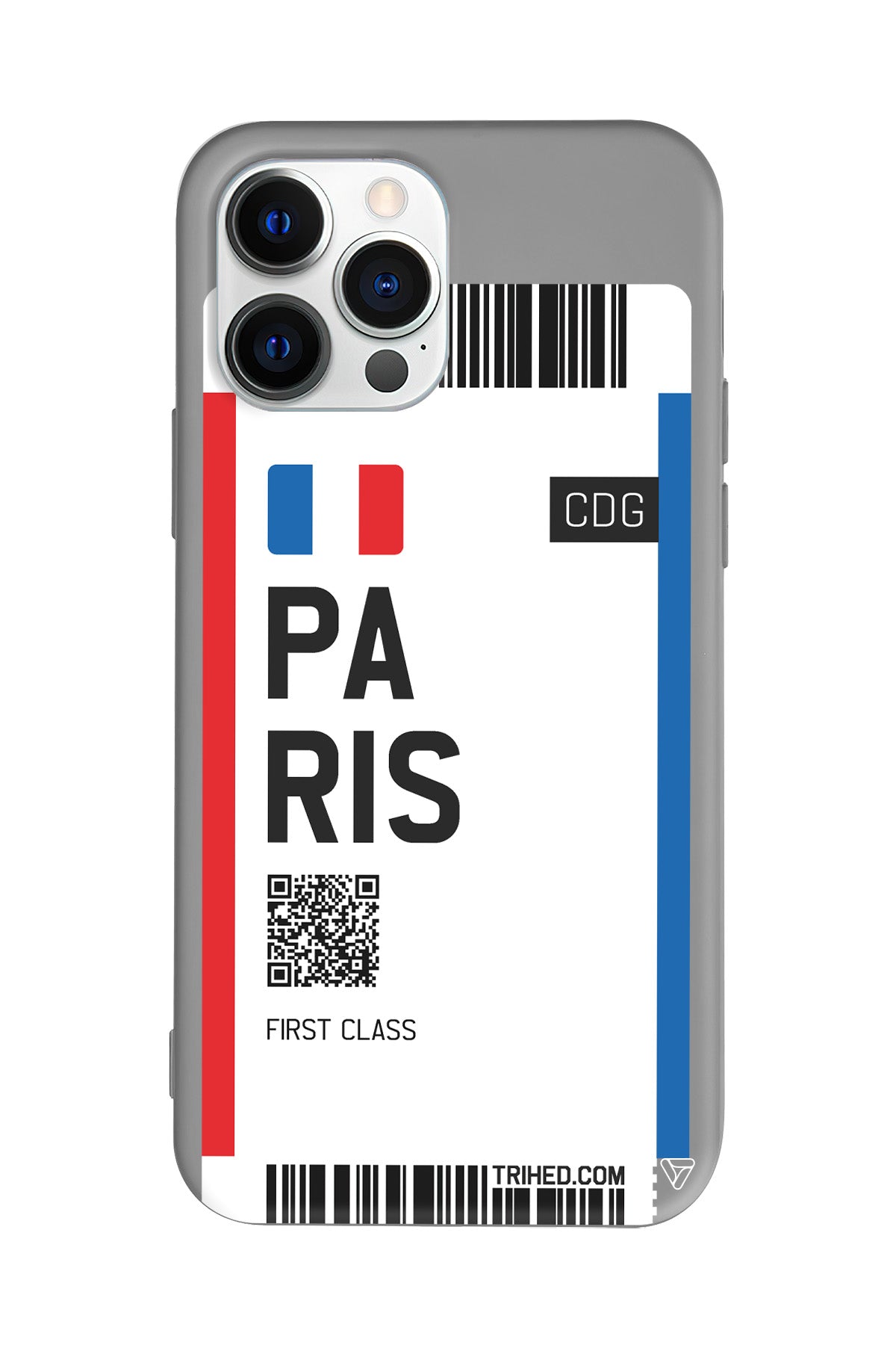 Paris Bileti Lansman Model İçi Kadife Silikon Telefon Kılıfı