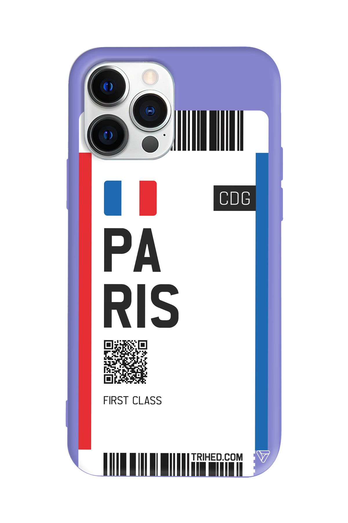 Paris Bileti Lansman Model İçi Kadife Silikon Telefon Kılıfı