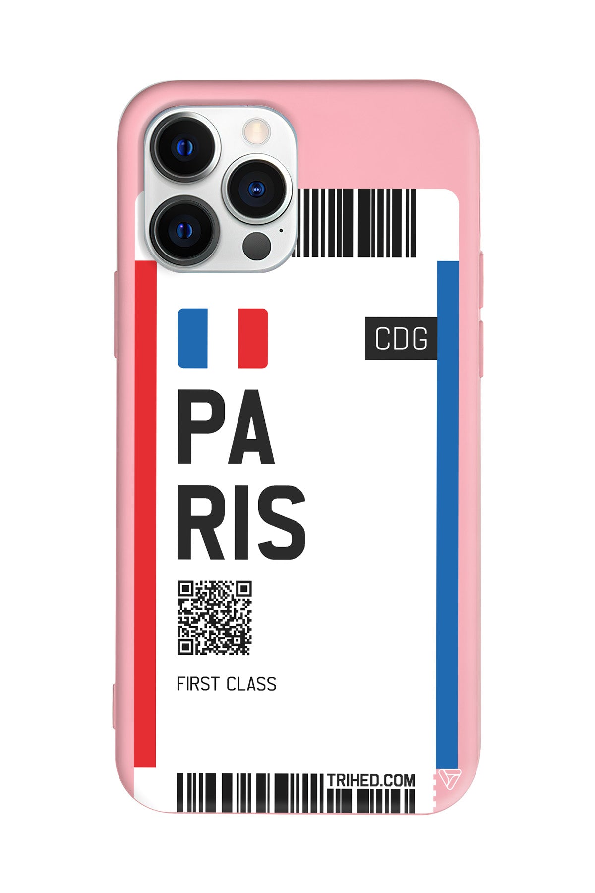 Paris Bileti Lansman Model İçi Kadife Silikon Telefon Kılıfı