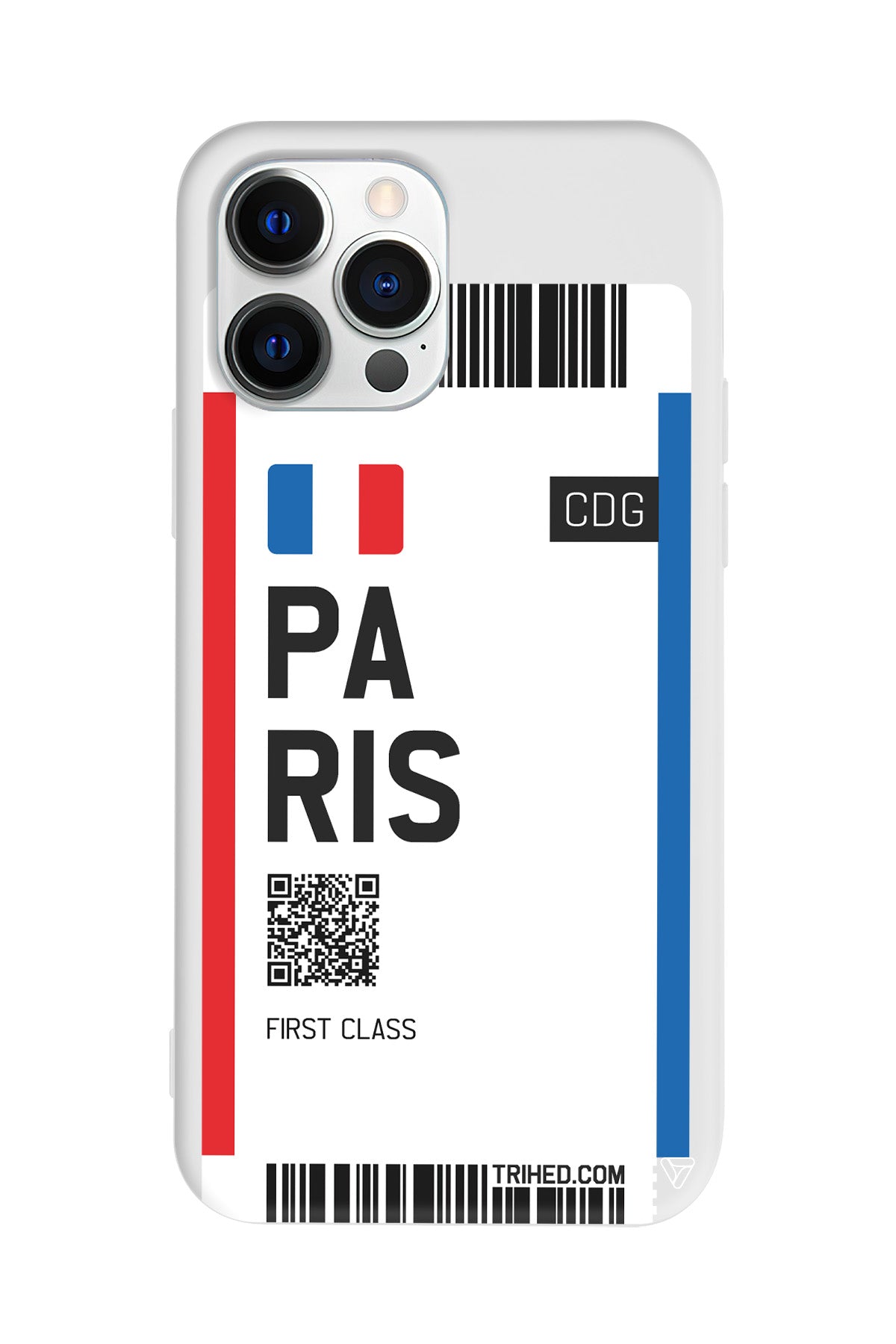 Paris Bileti Lansman Model İçi Kadife Silikon Telefon Kılıfı