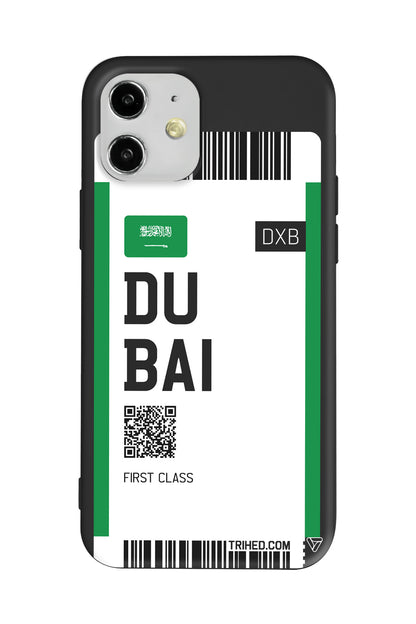 Dubai Bileti Lansman Model İçi Kadife Silikon Telefon Kılıfı