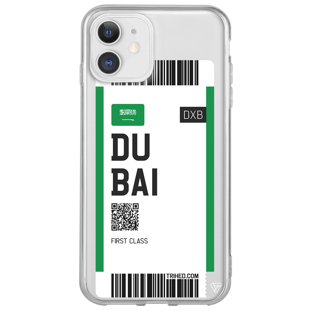 Dubai Bileti Lansman Model İçi Kadife Silikon Telefon Kılıfı