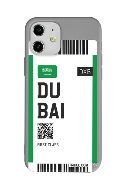 Dubai Bileti Lansman Model İçi Kadife Silikon Telefon Kılıfı