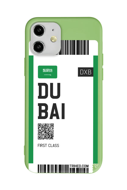 Dubai Bileti Lansman Model İçi Kadife Silikon Telefon Kılıfı