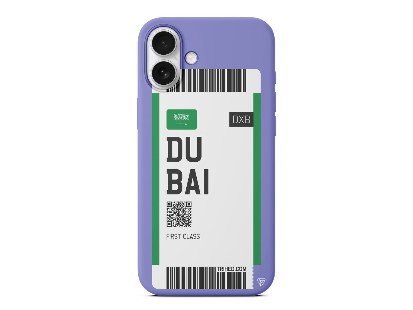 Dubai Bileti Lansman Model İçi Kadife Silikon Telefon Kılıfı