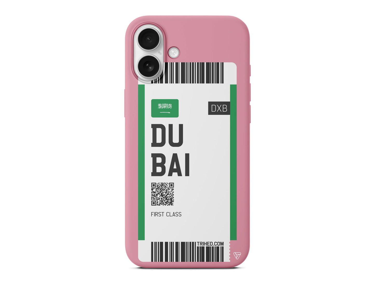 Dubai Bileti Lansman Model İçi Kadife Silikon Telefon Kılıfı