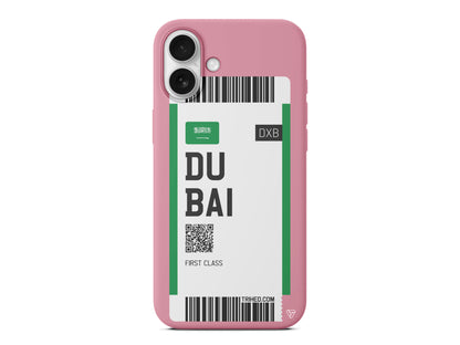 Dubai Bileti Lansman Model İçi Kadife Silikon Telefon Kılıfı