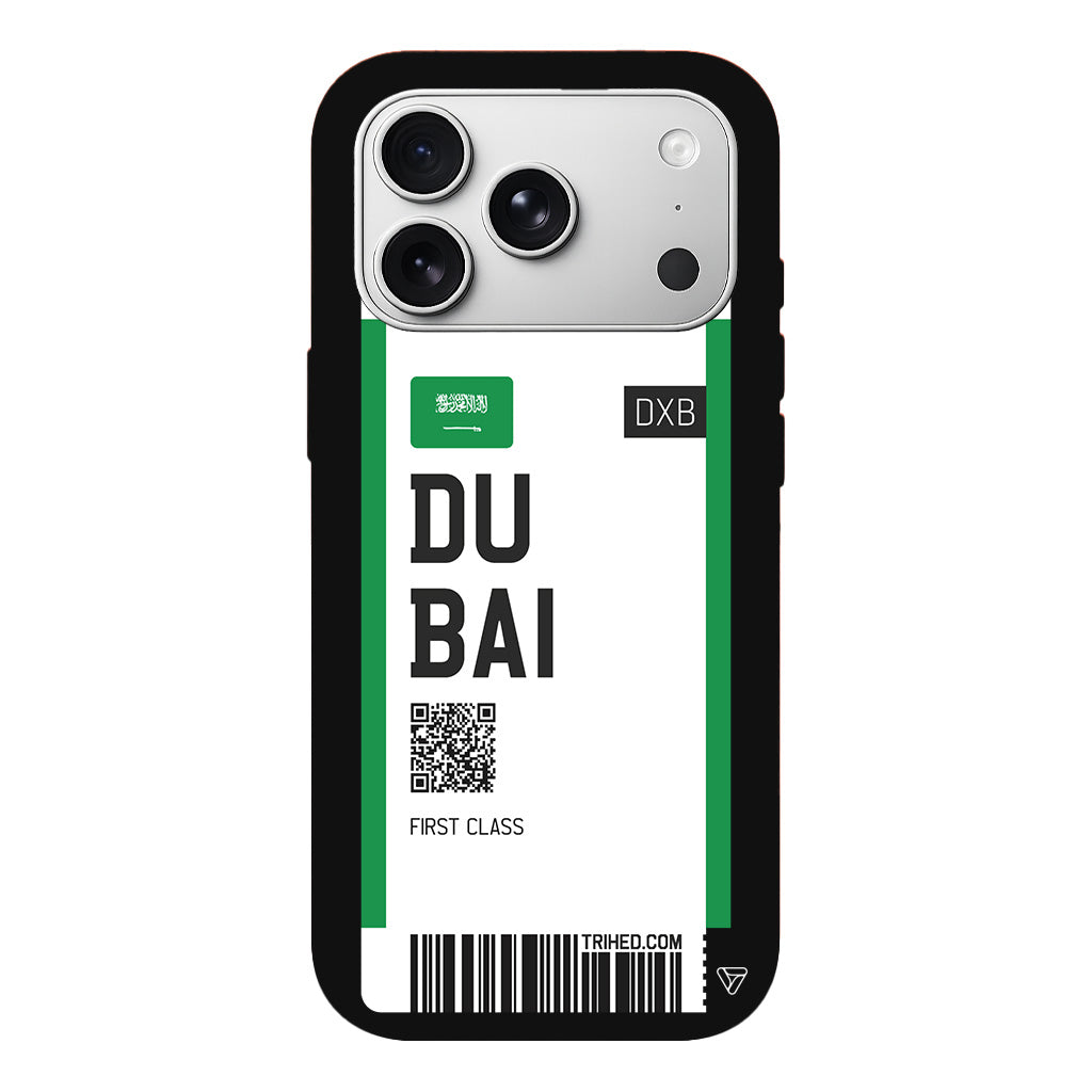 Dubai Bileti Lansman Model İçi Kadife Silikon Telefon Kılıfı